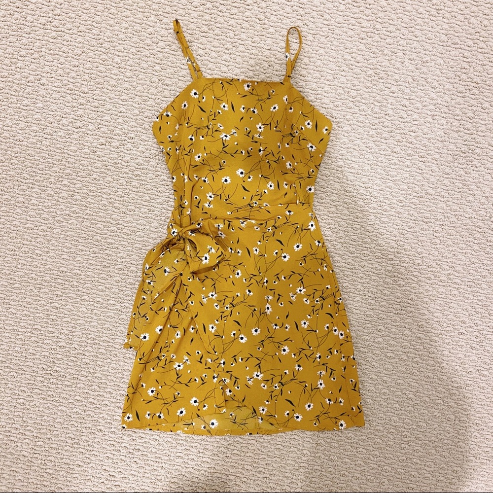 Yellow & Whife Floral Dress